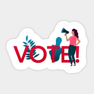 Vote Megaphone Sticker